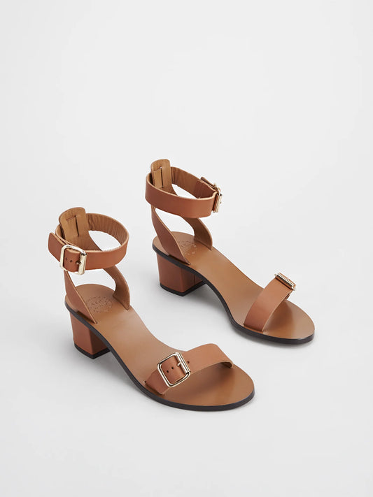 ATP Atelier Carmen Brandy Leather Strap Heels Sandals