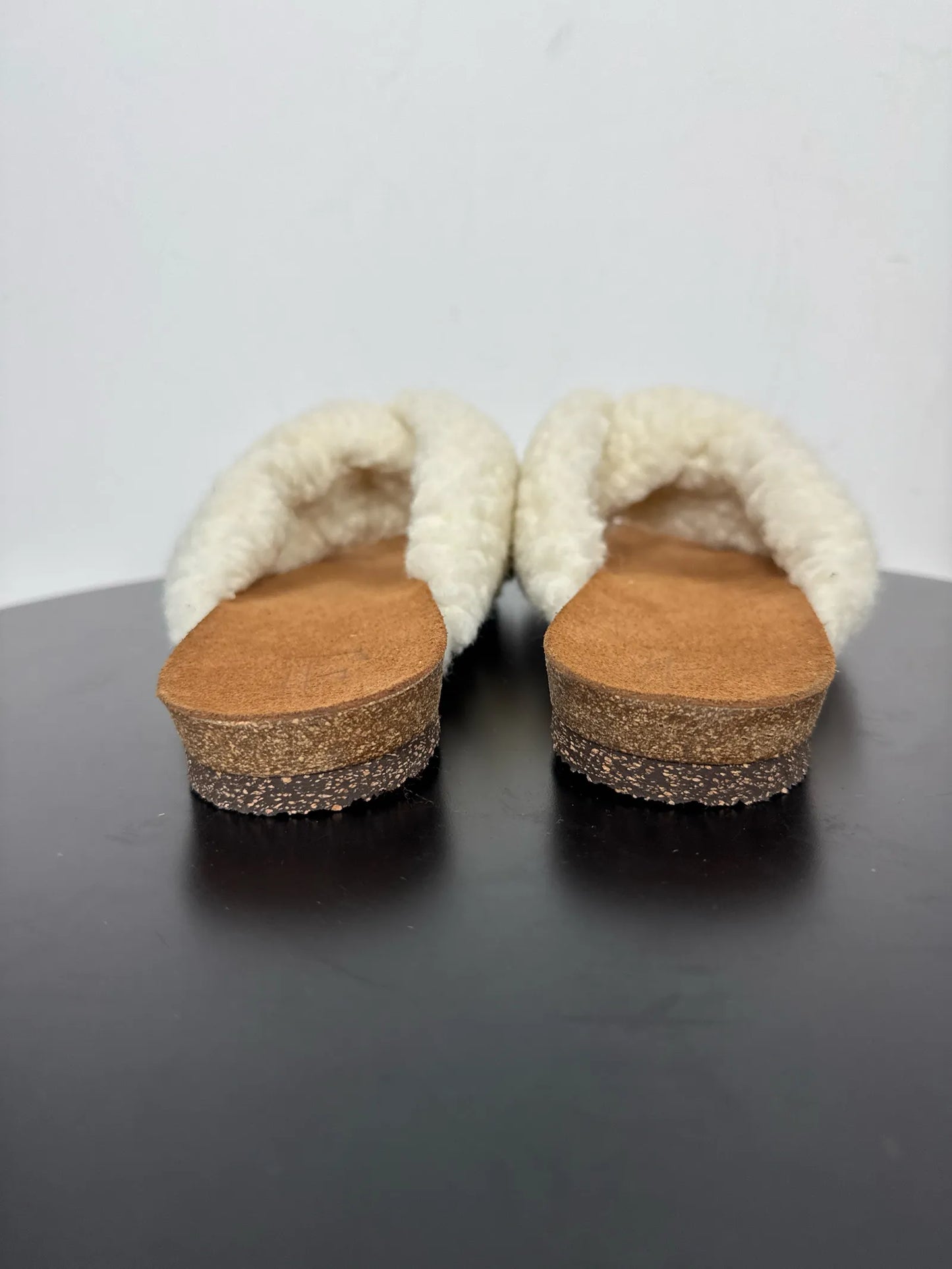 Flattered Lou Creme Teddy Sandals