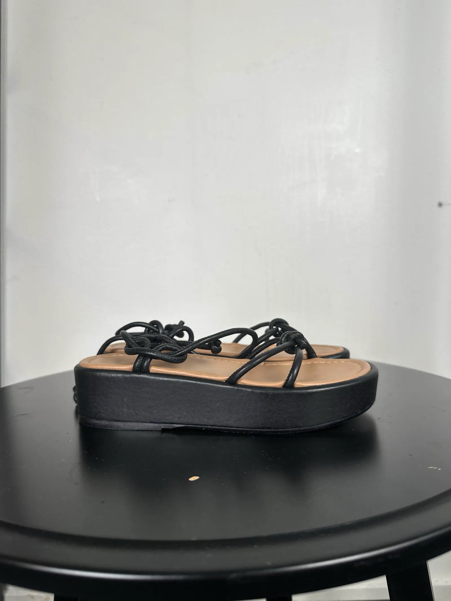 Flattered Heather Leather Black Sandalen