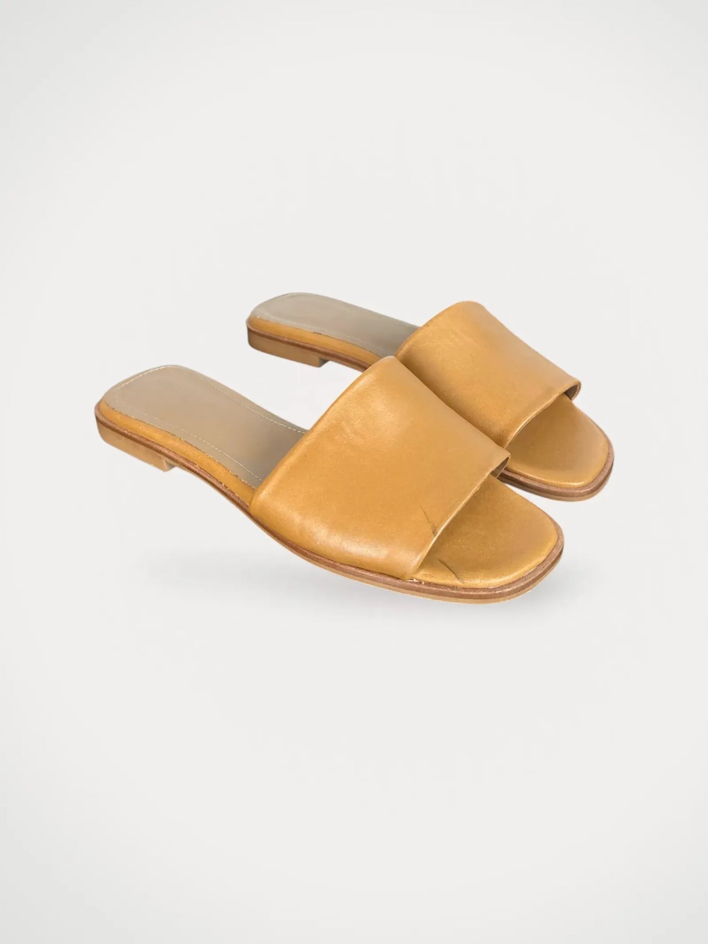 Flattered Mouna Leather Cognac Sandalen