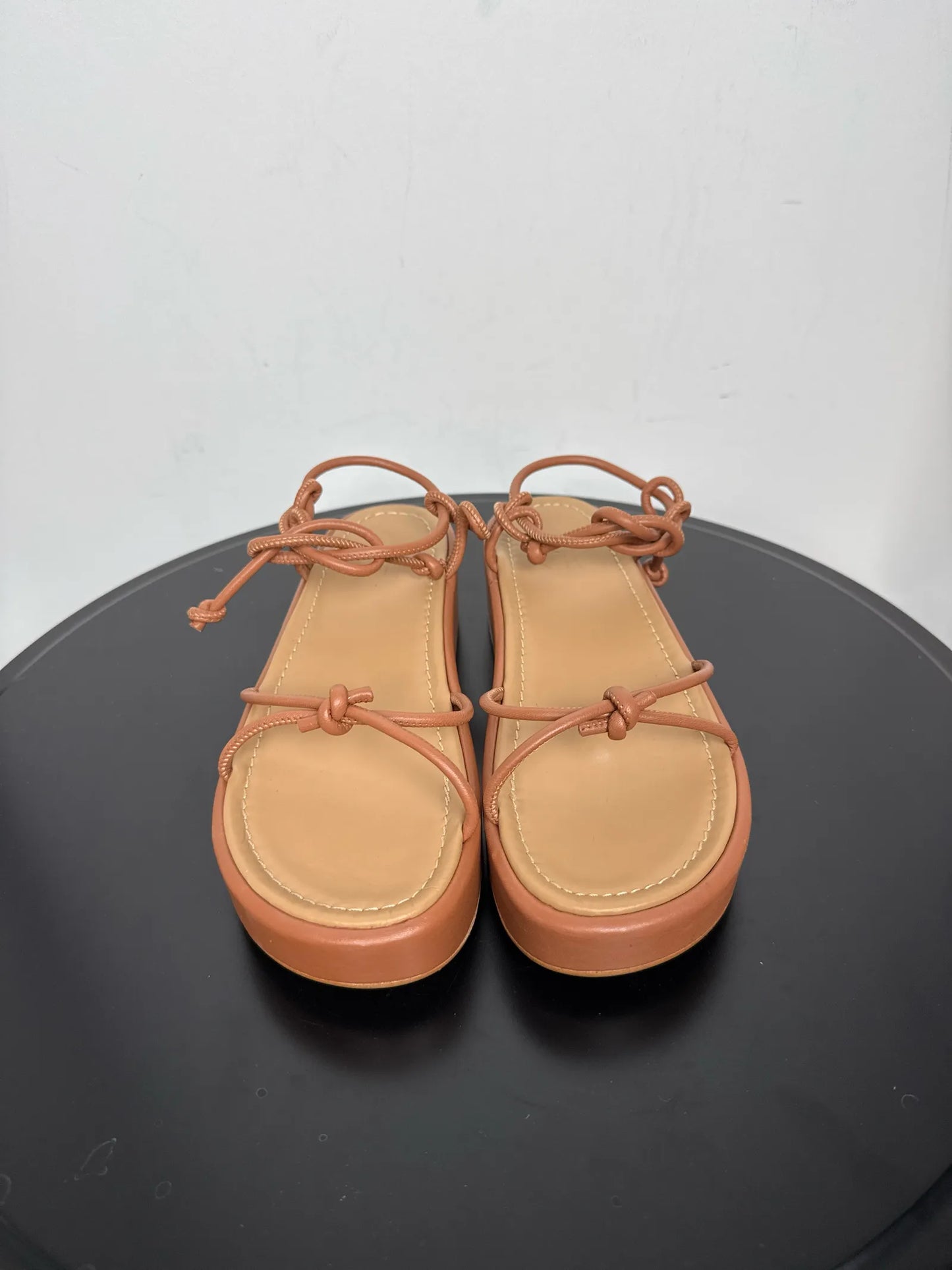 Flattered Heather Cognac Leather Sandals
