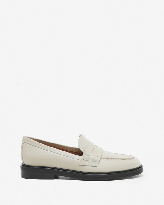 Flattered Sara Creme Leather Loafers